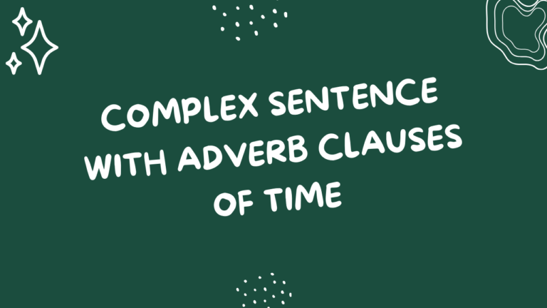 Adverb clauses of time