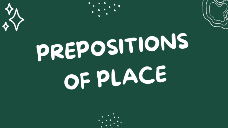 Prepositions of Place